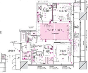 ブランズタワー谷町四丁目の物件間取画像